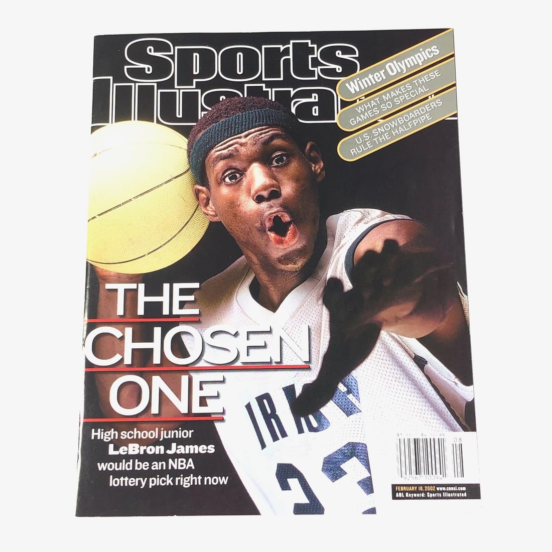 LeBron James The Chosen One 2001 Sports Illustrated Basketball Magazine: LeBron James The Chosen One 2001 Sports Illustrated Basketball Magazine This is a professionally printed Sports Illustrated magazine featuring LeBron James on the cover with the headline "The Chosen O