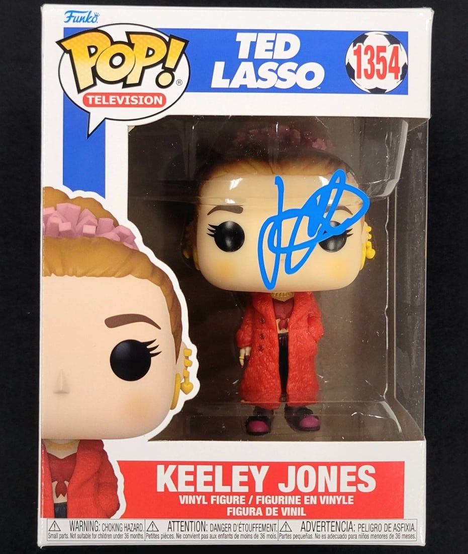 Juno Temple Signed Keeley Jones Funko Pop Ted Lasso Beckett Authenticated: Juno Temple Signed Keeley Jones Funko Pop Ted Lasso Beckett Authenticated This Funko Pop! figure features Keeley Jones from the popular show Ted Lasso, signed by actress Juno Temple. The autograph is