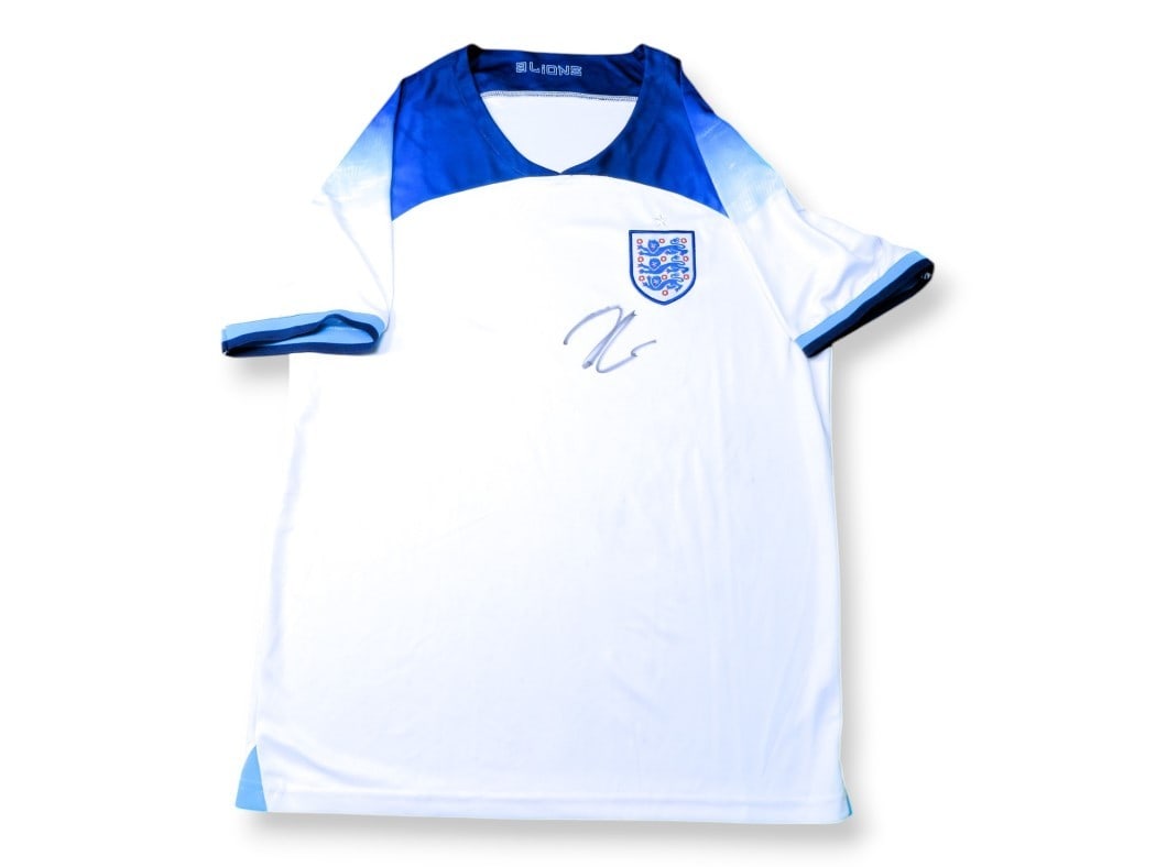 Jude Bellingham Autographed England National Team Jersey Beckett Authenticated (1 of 4)