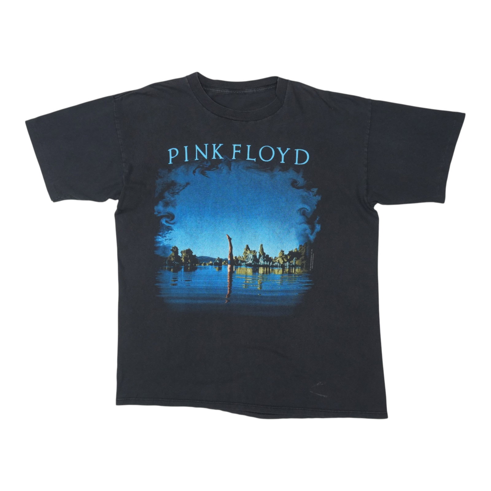 Vintage 1992 Black Pink Floyd Wish You Were Here Cotton Shirt: Vintage 1992 Black Pink Floyd Wish You Were Here Cotton Shirt This is an original vintage 1992 Pink Floyd Wish You Were Here shirt featuring front and back graphics. Made from 100% cotton, the black s