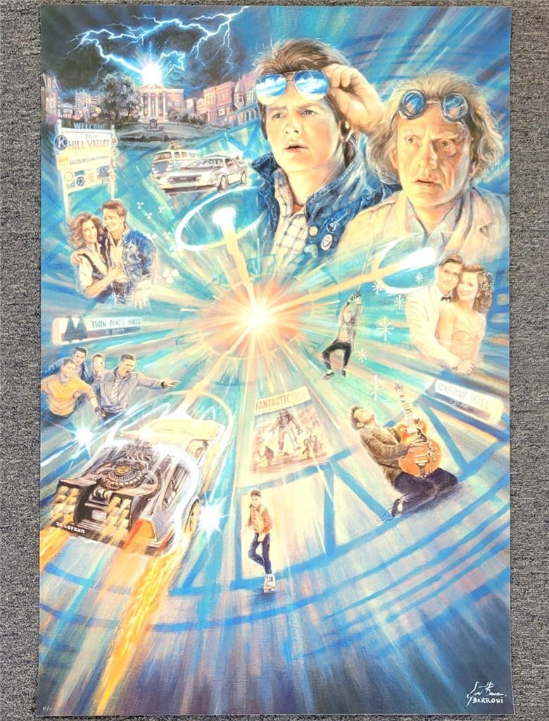 Back to the Future Mondo Print AP/10 by Gustavo Barroni Signed Limited Edition: Back to the Future Mondo Print AP/10 by Gustavo Barroni Signed Limited Edition This stunning Back to the Future litho print by artist Gustavo Barroni captures the essence of the iconic movie in vibran