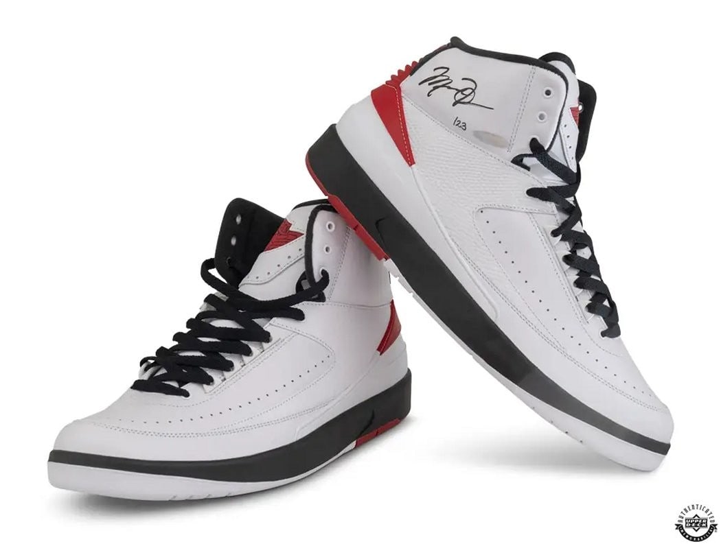 Michael Jordan Autographed Nike Air Jordan 2 Retro OG Chicago Limited Edition 23 (1 of 3)