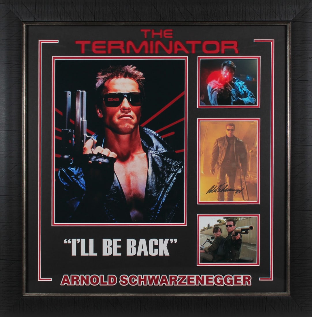 Arnold Schwarzenegger Signed Terminator Framed Photo with Beckett COA (1 of 3)