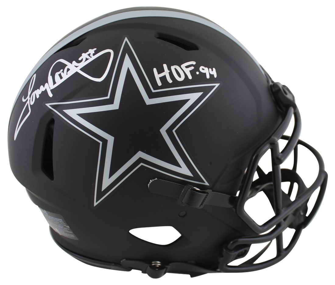 Tony Dorsett Signed Eclipse Full Size Helmet HOF 94 Beckett Authenticated: Tony Dorsett Signed Eclipse Full Size Helmet HOF 94 Beckett Authenticated Celebrate the legacy of Tony Dorsett with this autographed Dallas Cowboys Eclipse Full Size Speed Proline Helmet. This item fe