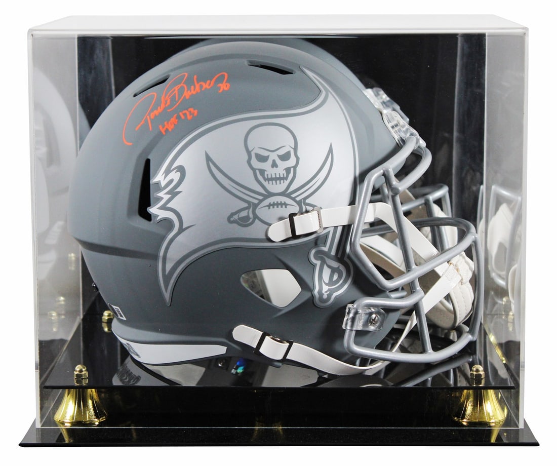Ronde Barber Signed Buccaneers Full Size Helmet HOF 2023 BAS Authenticated: Ronde Barber Signed Buccaneers Full Size Helmet HOF 2023 BAS Authenticated Celebrate the legacy of Ronde Barber with this autographed full-size Speed replica helmet from the Tampa Bay Buccaneers, feat