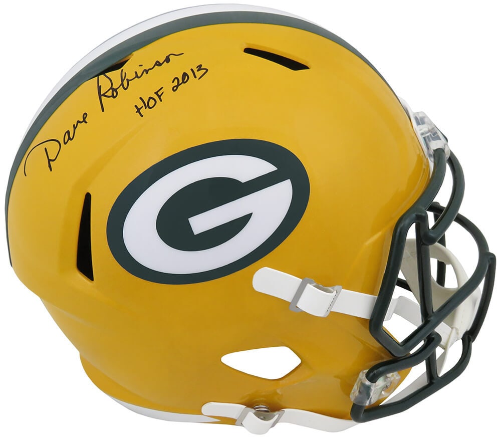 Dave Robinson Signed Green Bay Packers Helmet with HOF 2013 Inscription (1 of 1)