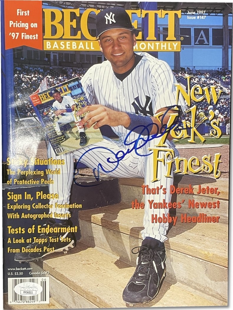 Derek Jeter Autographed Magazine New York Yankees JSA Authenticated: Derek Jeter Autographed Magazine New York Yankees JSA Authenticated This is an original magazine autographed by the legendary New York Yankees player, Derek Jeter. The magazine comes with authenticati