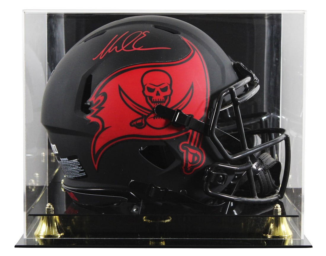 Mike Evans Autographed Eclipse Full Size Speed Proline Helmet With BAS Witness Case (1 of 4)
