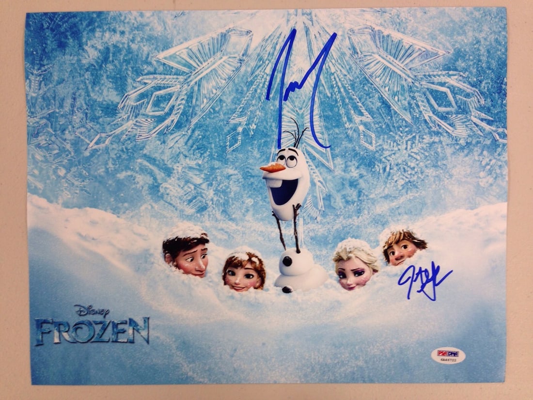 Frozen 11x14 Photograph Signed by Josh Gad and Jonathan Groff PSA/DNA Authenticated: Frozen 11x14 Photograph Signed by Josh Gad and Jonathan Groff PSA/DNA Authenticated This original 11x14 photograph from the movie Frozen is signed by Josh Gad and Jonathan Groff. Authenticated by PSA/