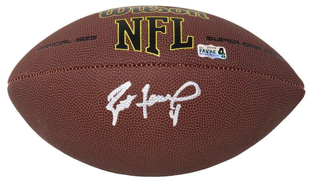 Brett Favre Signed Wilson NFL Football with Hologram Authenticity (1 of 1)