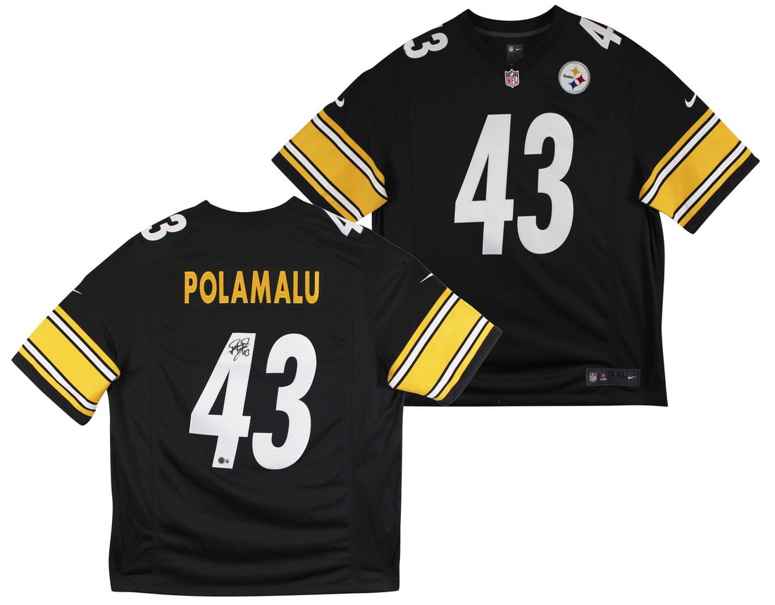 Troy Polamalu Signed Black Nike Steelers Limited Jersey Beckett Authenticated: Troy Polamalu Signed Black Nike Steelers Limited Jersey Beckett Authenticated Celebrate the legacy of Troy Polamalu with this authentic black Nike Limited jersey, personally signed by the Pittsburgh S