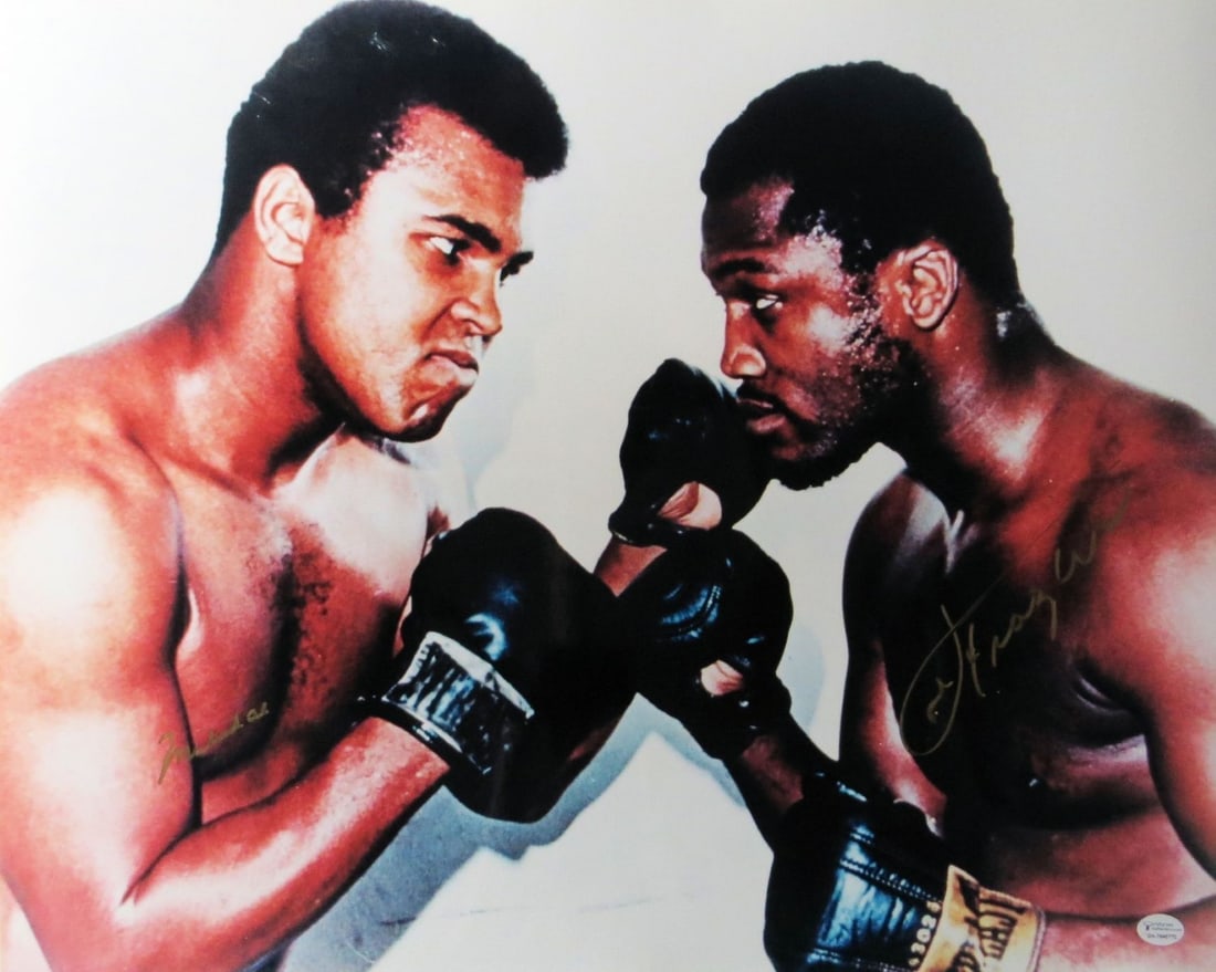 Muhammad Ali Joe Frazier Signed 16X20 Boxing Photo Online Authentics (1 of 2)