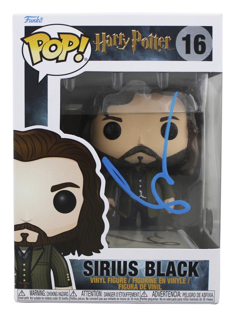 Sirius Black #16 Funko Pop Signed by Gary Oldman Beckett Authenticated: Sirius Black #16 Funko Pop Signed by Gary Oldman Beckett Authenticated This is a pre-owned Sirius Black #16 Funko Pop vinyl figure from Harry Potter, personally signed by Gary Oldman. The autograph ha