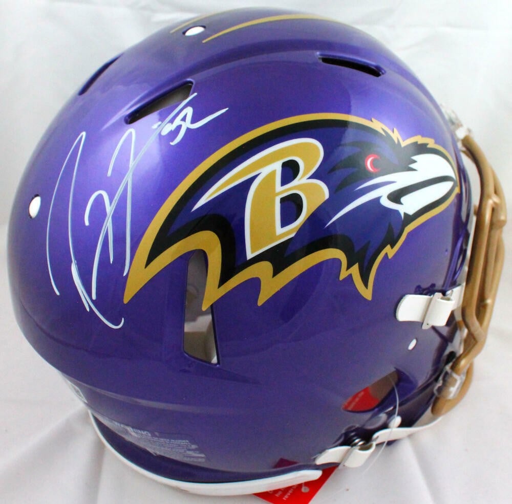 Ray Lewis Signed Baltimore Ravens Full Size Helmet Beckett Authenticated (1 of 10)