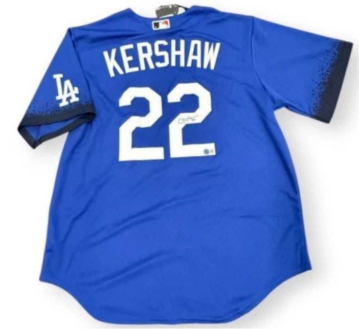 Clayton Kershaw Autographed Los Angeles Dodgers Jersey JSA Authenticated: Clayton Kershaw Autographed Los Angeles Dodgers Jersey JSA Authenticated Celebrate your love for baseball with this authentic Clayton Kershaw signed jersey from the Los Angeles Dodgers. This high-qual
