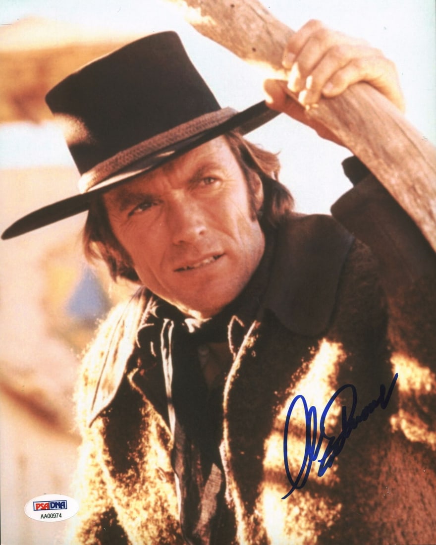 Clint Eastwood Signed 8x10 Photo The Good the Bad and the Ugly PSA/DNA: Clint Eastwood Signed 8x10 Photo The Good the Bad and the Ugly PSA/DNA This autographed 8x10 photo features Clint Eastwood, known for his iconic role in 'The Good, the Bad and the Ugly.' The item has
