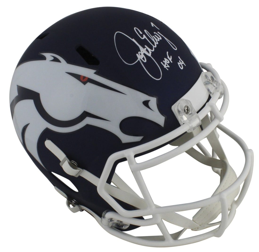 John Elway Signed Broncos HOF 04 Riddell Full Size Helmet BAS Authenticated (1 of 4)
