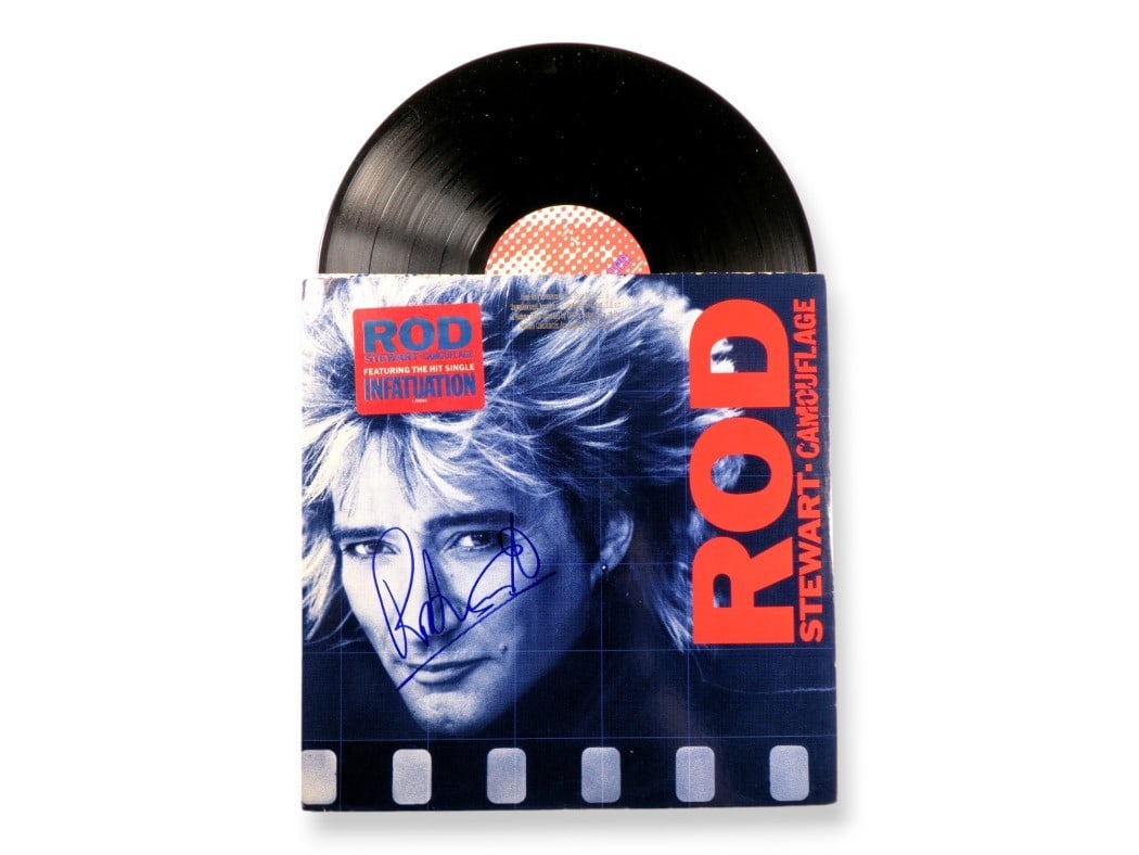 Rod Stewart Autographed Record Album Cover Beckett Authenticated: Rod Stewart Autographed Record Album Cover Beckett Authenticated This is an original record album cover signed by the legendary artist Rod Stewart. The autograph has been authenticated by Beckett Auth