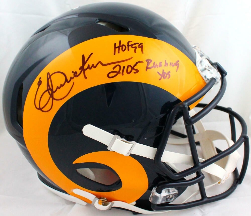 Eric Dickerson Signed Authentic Rams Helmet with Beckett Authentication (1 of 10)