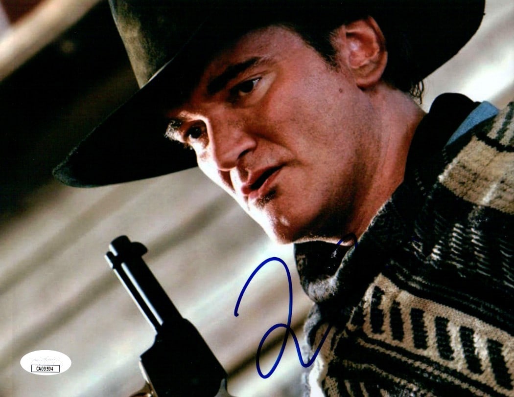 Quentin Tarantino Signed 8x10 Hateful Eight Photo JSA Authenticated: Quentin Tarantino Signed 8x10 Hateful Eight Photo JSA Authenticated This is an 8x10 photograph autographed by Quentin Tarantino, director of The Hateful Eight. The photo has been authenticated by