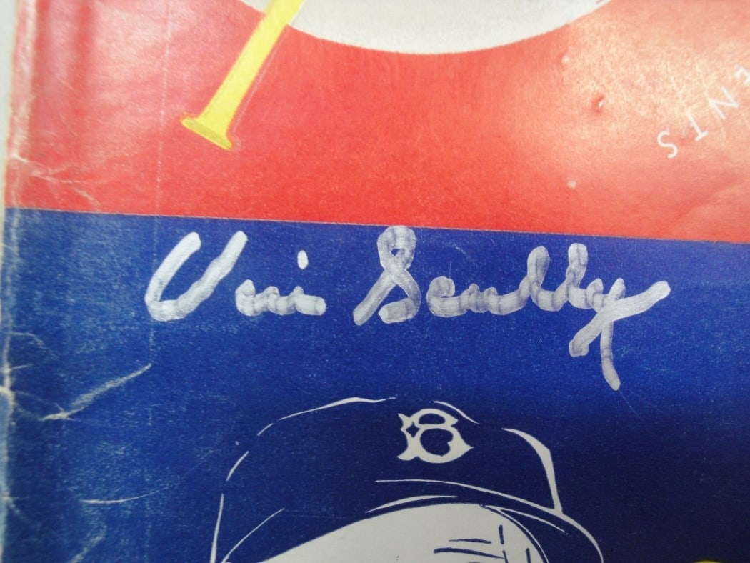 Vin Scully Autographed Dodgers World Series Program JSA Authenticated - 2