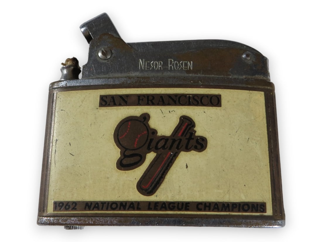 Chuck Hiller 1962 Giants Vintage Lighter Baseball Memorabilia: Chuck Hiller 1962 Giants Vintage Lighter Baseball Memorabilia This vintage lighter commemorates the legendary baseball player Chuck Hiller and the 1962 Giants World Series. A unique collectible piece