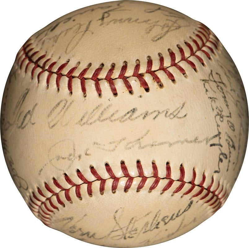 1949 Boston Red Sox Ball Signed by 25 Players PSA DNA Beckett Authenticated (1 of 7)