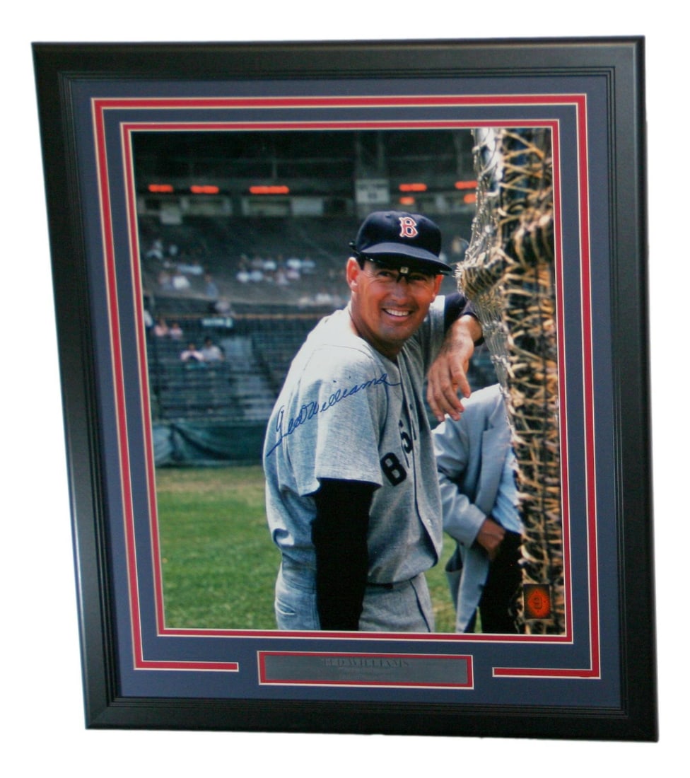 Ted Williams Signed 16x20 Photo Boston Red Sox Green Diamond Sports: Ted Williams Signed 16x20 Photo Boston Red Sox Green Diamond Sports Celebrate the legacy of baseball legend Ted Williams with this stunning autographed framed 16x20 photo. This original piece features