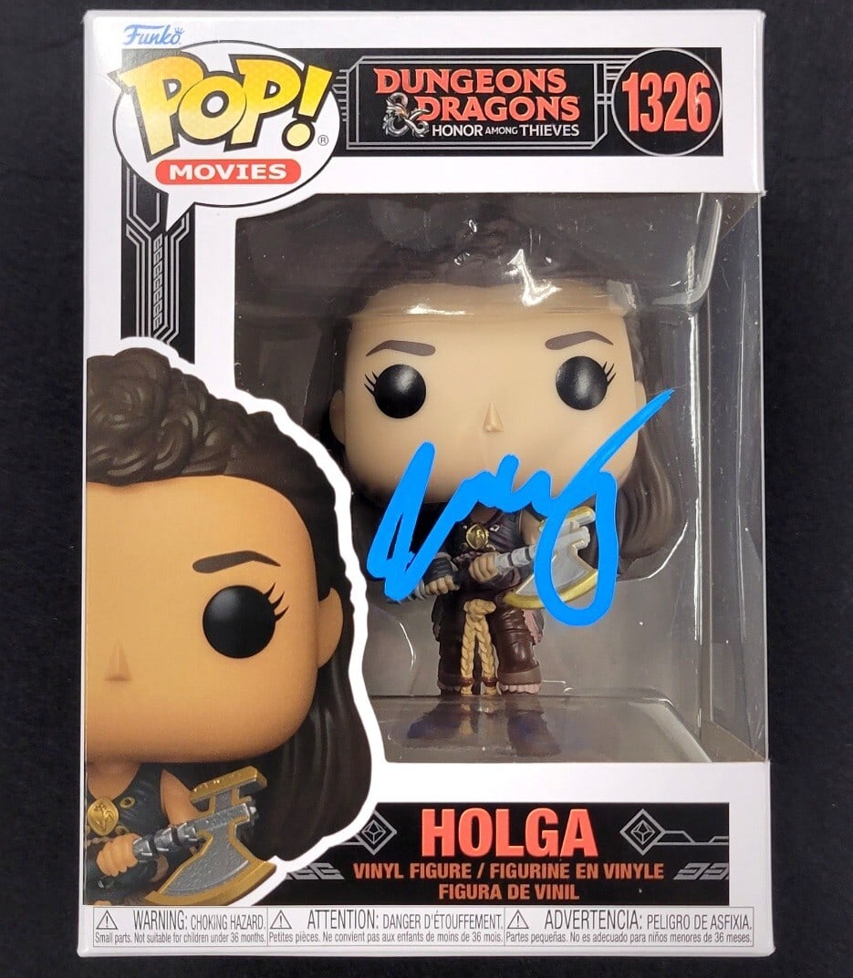 Michelle Rodriguez Signed Dungeons & Dragons Funko Pop Authenticated by Beckett: Michelle Rodriguez Signed Dungeons & Dragons Funko Pop Authenticated by Beckett This is an original Michelle Rodriguez signed Holga Dungeons Funko Pop! from the movie Dungeons & Dragons. The autograph