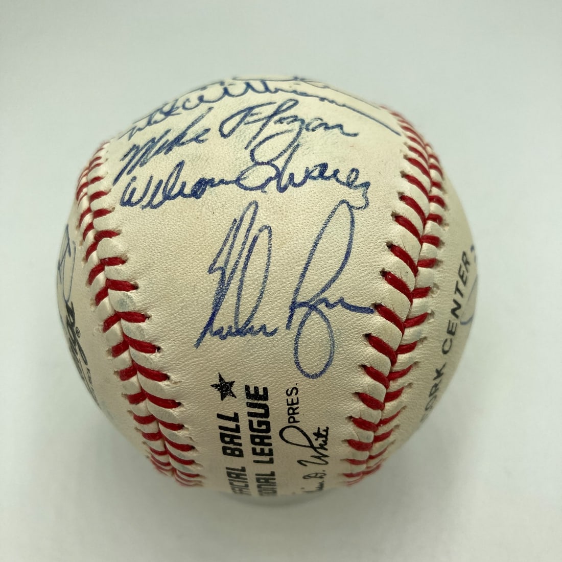 Multi Signed Baseball with 12 No Hitter Pitchers including Nolan Ryan JSA COA (1 of 9)