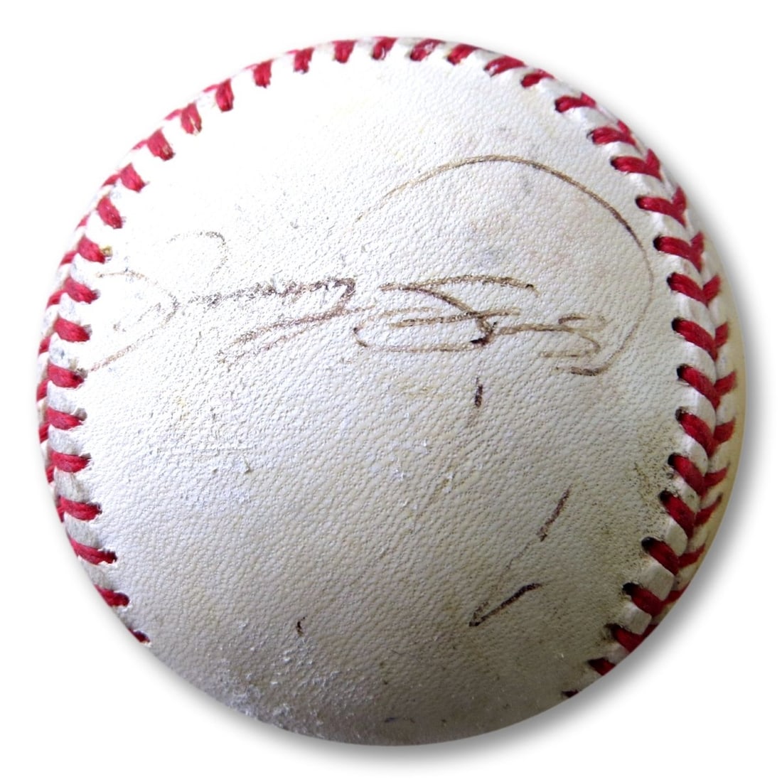 Sammy Sosa Autographed NL Game Used Baseball Cubs JSA Certified: Sammy Sosa Autographed NL Game Used Baseball Cubs JSA Certified This is an original autographed National League baseball used in a game by Sammy Sosa, a legendary player of the Chicago Cubs. The ball