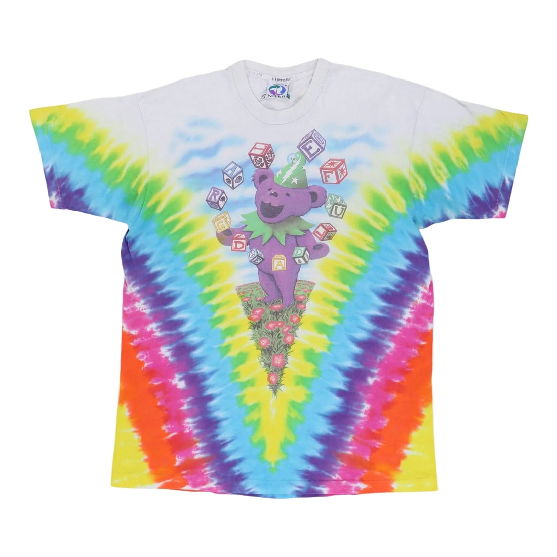 Vintage 1991 Liquid Blue Grateful Dead Spring Tour Tie Dye Cotton Shirt XL: Vintage 1991 Liquid Blue Grateful Dead Spring Tour Tie Dye Cotton Shirt XL This is an original vintage 1991 Grateful Dead Spring Tour Liquid Blue tie-dye shirt, featuring front and back graphics. The