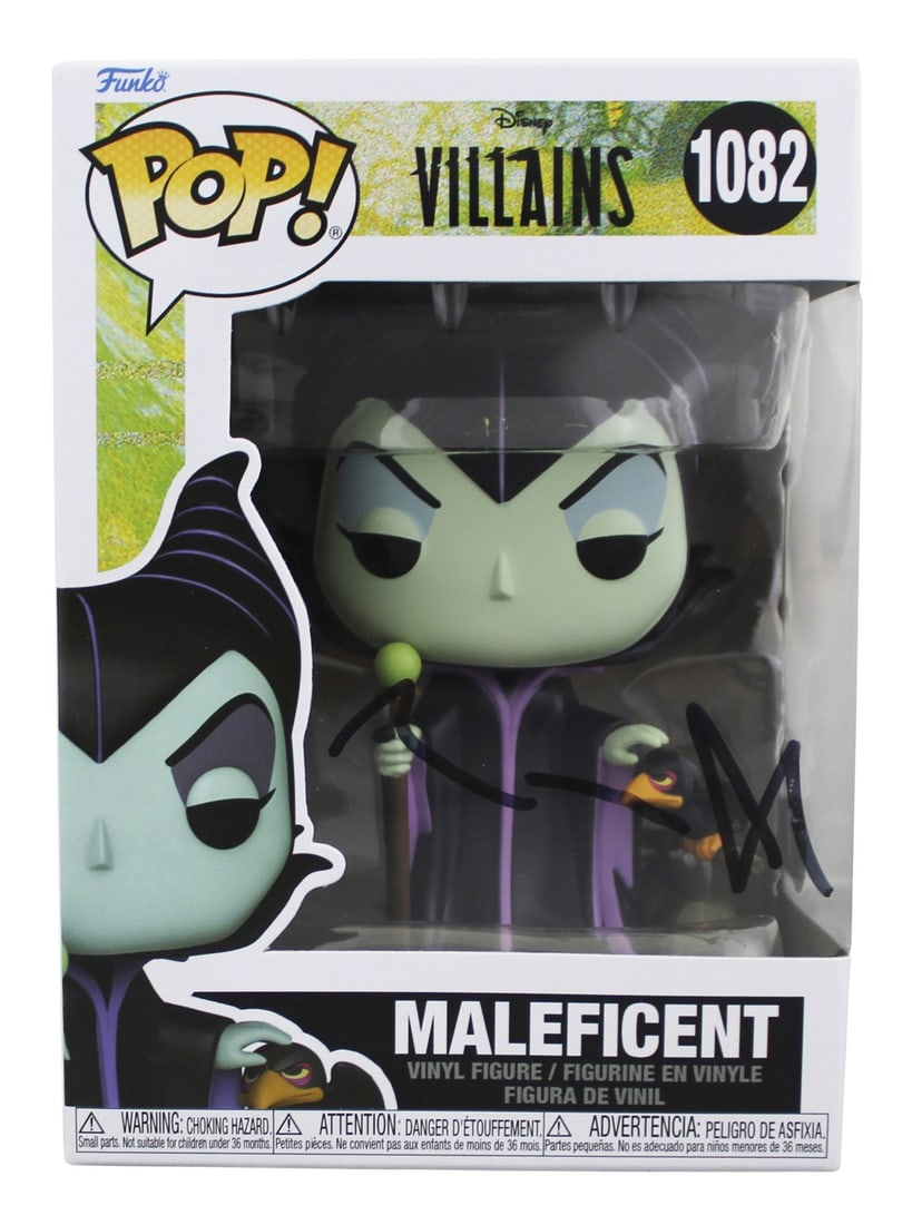 Angelina Jolie Autographed Maleficent 1082 Funko Pop Beckett Authenticated: Angelina Jolie Autographed Maleficent 1082 Funko Pop Beckett Authenticated This Maleficent #1082 Funko Pop Vinyl Figure has been personally signed by Angelina Jolie. The autograph is authenticated by