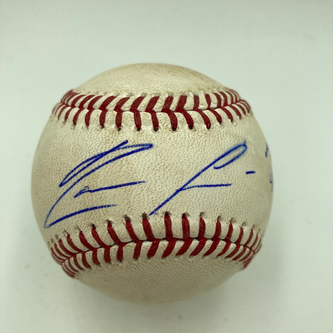 Ronald Acuna Jr. Signed Game Used Baseball MLB Debut 4-25-18 JSA COA: Ronald Acuna Jr. Signed Game Used Baseball MLB Debut 4-25-18 JSA COA Commemorate a significant moment in baseball history with this game-used, signed Official Major League baseball from Ronald Acuna J
