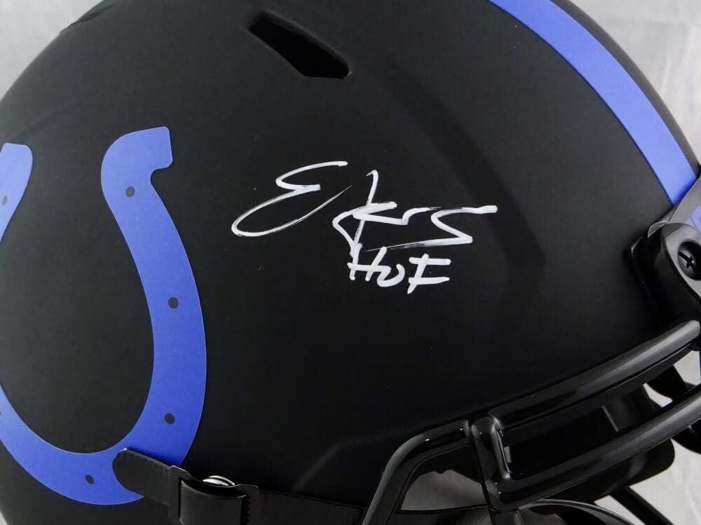 Edgerrin James Signed Colts Eclipse Speed Helmet JSA Auth - 4