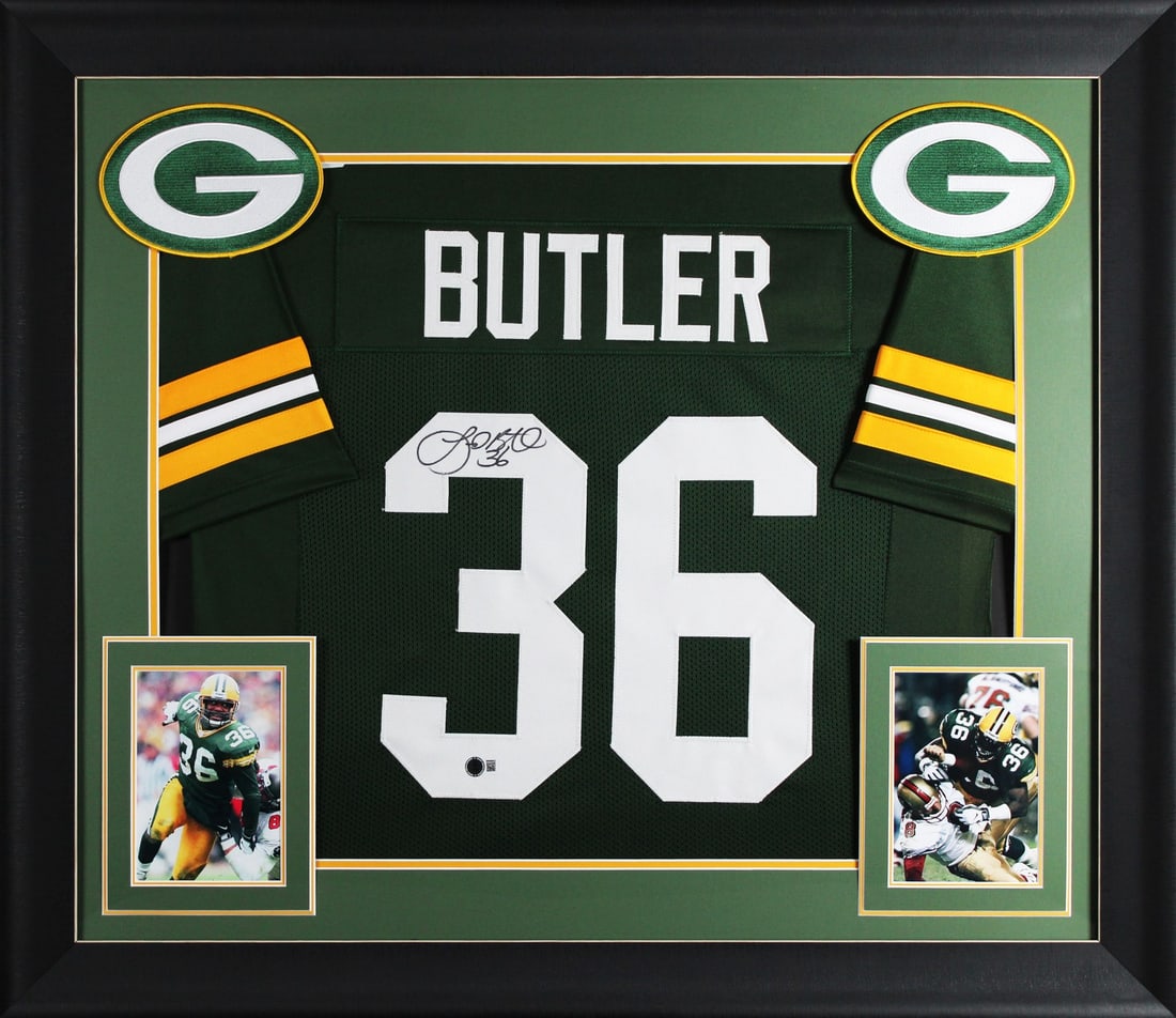 LeRoy Butler Signed Green Bay Packers Pro Style Framed Jersey BAS Witnessed: LeRoy Butler Signed Green Bay Packers Pro Style Framed Jersey BAS Witnessed Celebrate the legacy of LeRoy Butler with this Authentic Signed Green Pro Style Framed Jersey from the Green Bay Packers. Th