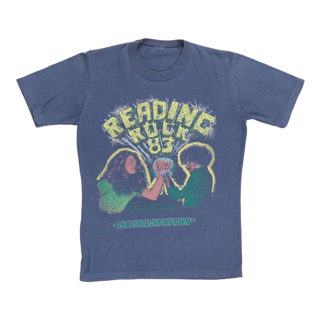 Vintage 1983 Concert Tee with Phil Lynott and Ian Gillan Graphics: Vintage 1983 Concert Tee with Phil Lynott and Ian Gillan Graphics This is an original vintage 1983 Reading Rock concert shirt featuring Phil Lynott and Ian Gillan. The shirt showcases front and back g