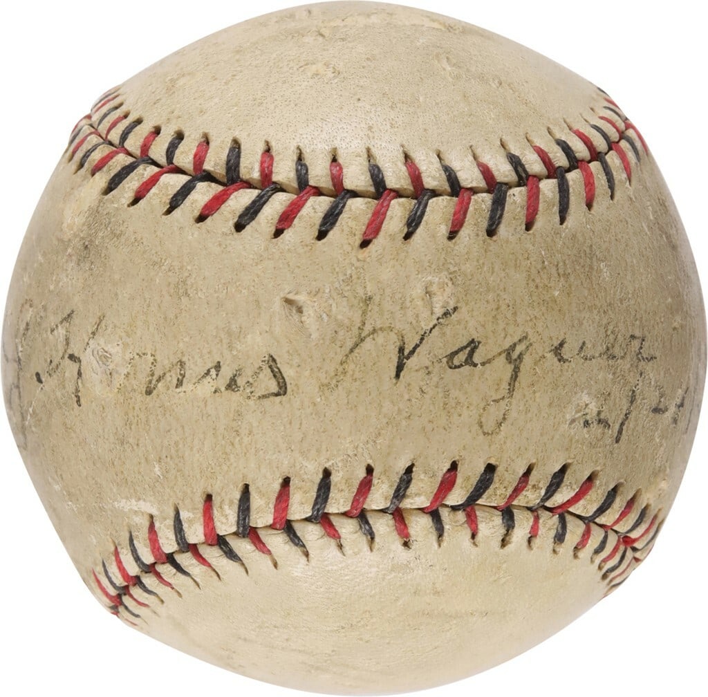 Honus Wagner Signed Baseball 1920s Full LOA PSA Certified Pittsburgh Pirates: Honus Wagner Signed Baseball 1920s Full LOA PSA Certified Pittsburgh Pirates This remarkable baseball is a signed piece from the legendary player Honus Wagner, known as the "Flying Dutchman." Dated De