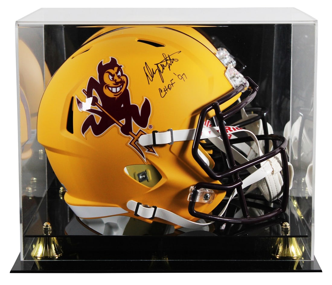Danny White Signed ASU Sparky Helmet with CHOF '97 Inscription BAS: Danny White Signed ASU Sparky Helmet with CHOF '97 Inscription BAS This authentic Arizona State Sun Devils full-size speed replica helmet is signed by football legend Danny White, featuring the inscri