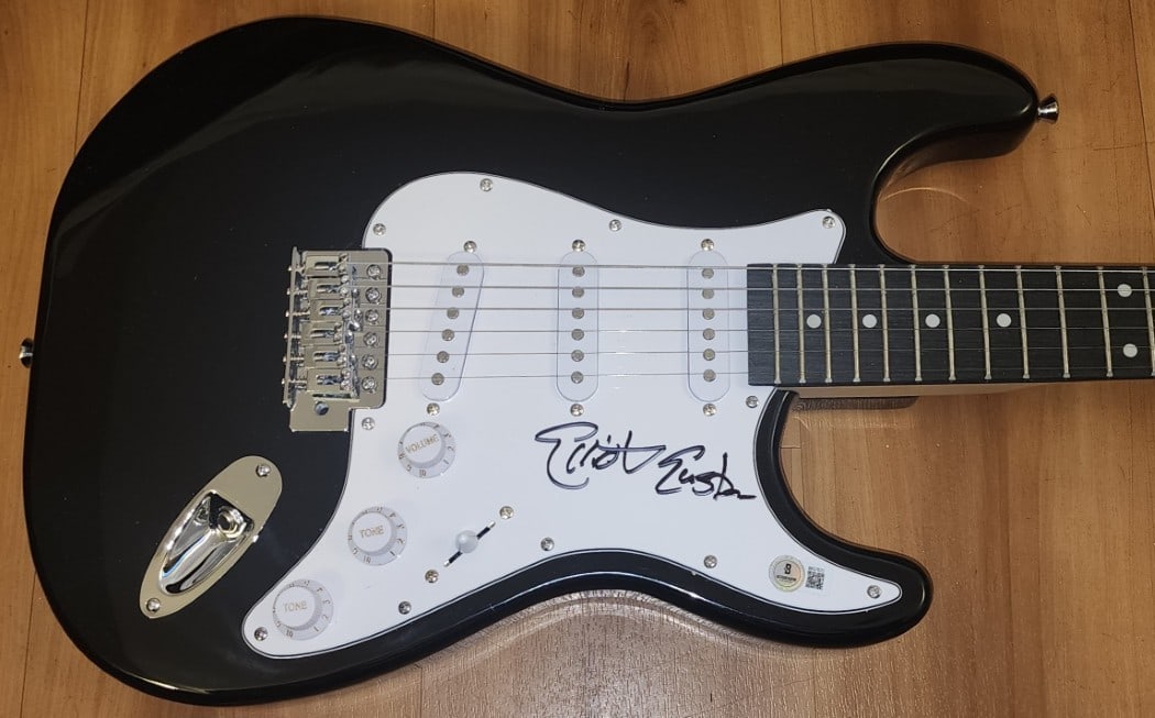 Elliot Easton Signed Electric Guitar The Cars Beckett Authenticated: Elliot Easton Signed Electric Guitar The Cars Beckett Authenticated This is an original autographed electric guitar by Elliot Easton, known for his work with the band The Cars. The guitar is authentic