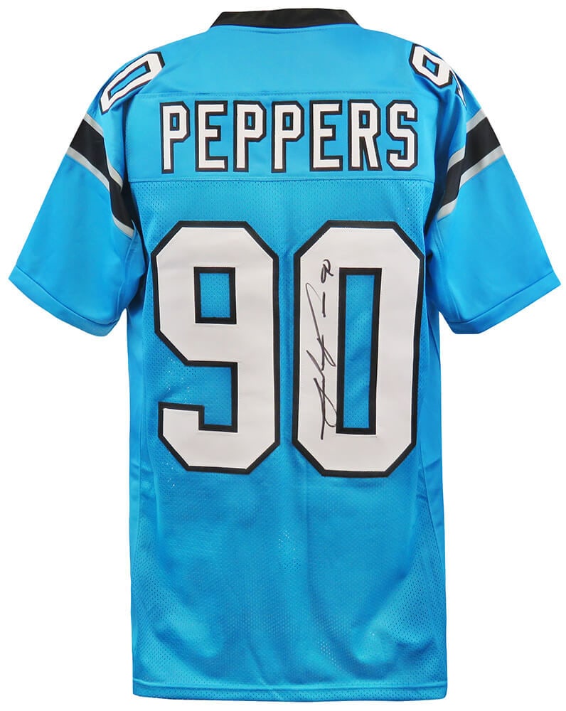 Julius Peppers Signed Teal Custom Jersey Panthers COA: Julius Peppers Signed Teal Custom Jersey Panthers COA Julius Peppers Signed Teal Custom Jersey Panthers COA Celebrate the legacy of Julius Peppers with this signed teal custom football jersey from the
