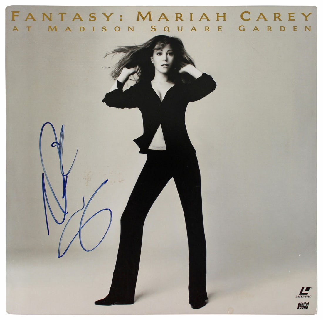 Mariah Carey Signed Fantasy Laserdisc Cover BAS AA49894: Mariah Carey Signed Fantasy Laserdisc Cover BAS AA49894 This original Madison Square Garden laserdisc cover features a striking autographed image of Mariah Carey from her iconic performance. Personall