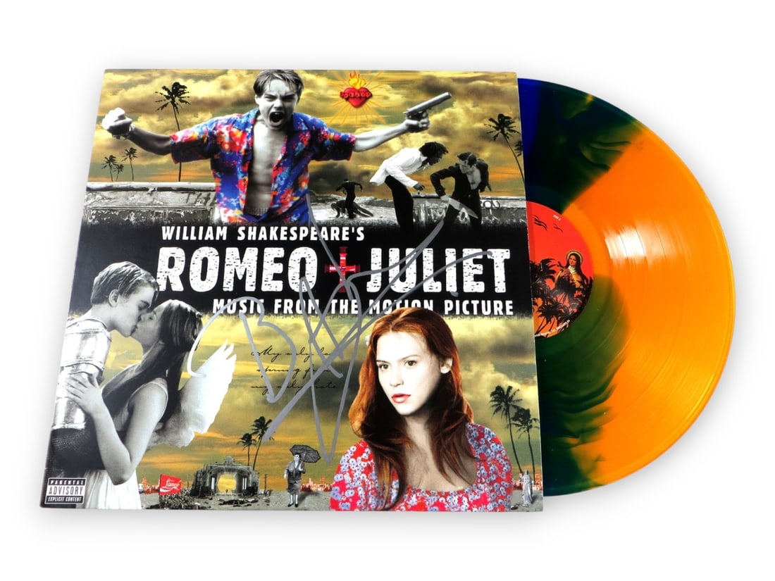 Romeo and Juliet Album Cover Hand Signed by Baz Luhrmann Beckett Authenticated: Romeo and Juliet Album Cover Hand Signed by Baz Luhrmann Beckett Authenticated This is an original album cover for Romeo and Juliet autographed by Baz Luhrmann. The autograph has been authenticated by