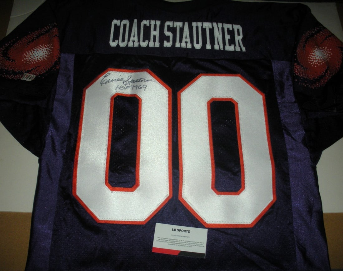 Signed Wilson Frankfurt Galaxy Jersey with COA by Ernie Stautner: Signed Wilson Frankfurt Galaxy Jersey with COA by Ernie Stautner This is an official licensed Wilson jersey, signed by Ernie Stautner of the Frankfurt Galaxy. The jersey comes with a certificate of au