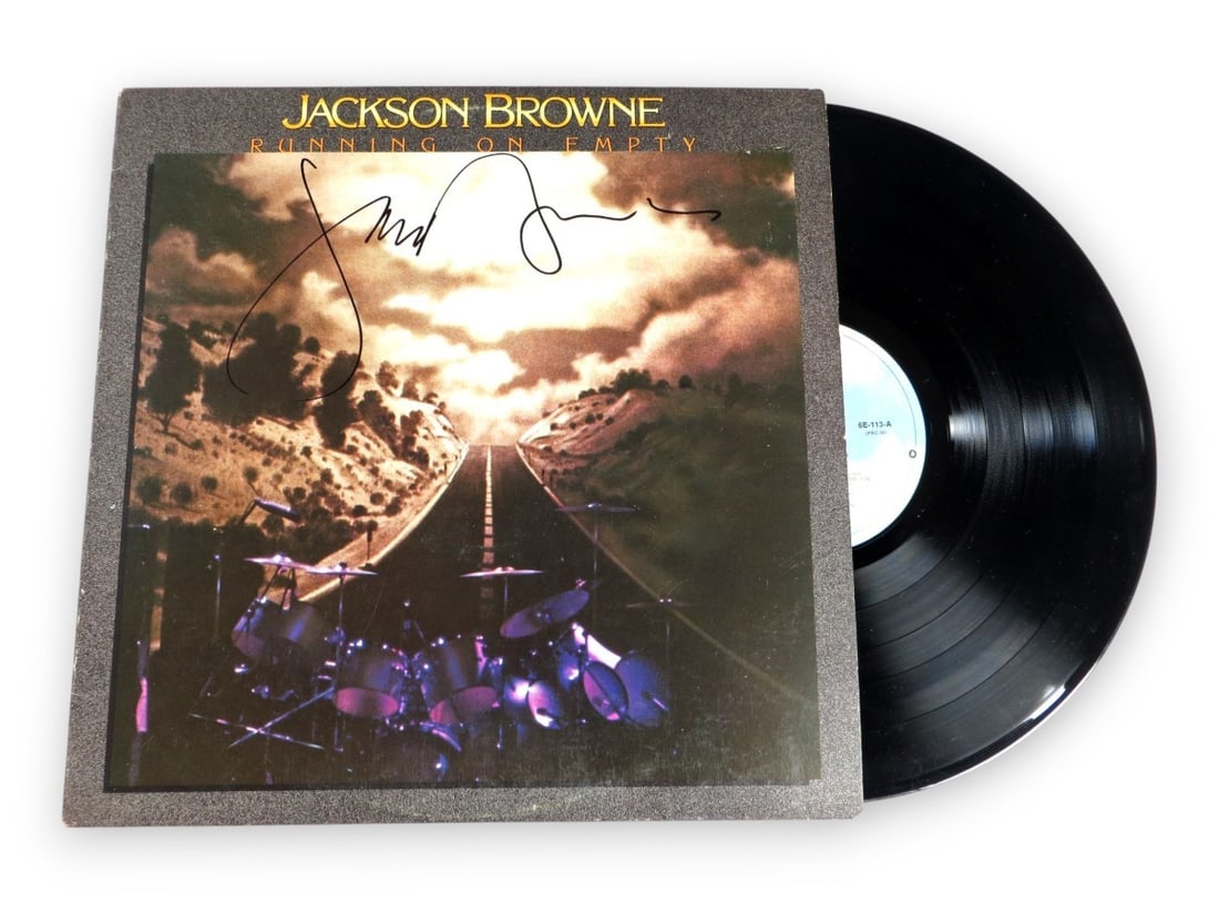 Jackson Browne Autographed Record Album Running on Empty JSA Authenticated: Jackson Browne Autographed Record Album Running on Empty JSA Authenticated This is an original autographed record album of "Running on Empty" by Jackson Browne. The album features the artist's signatu