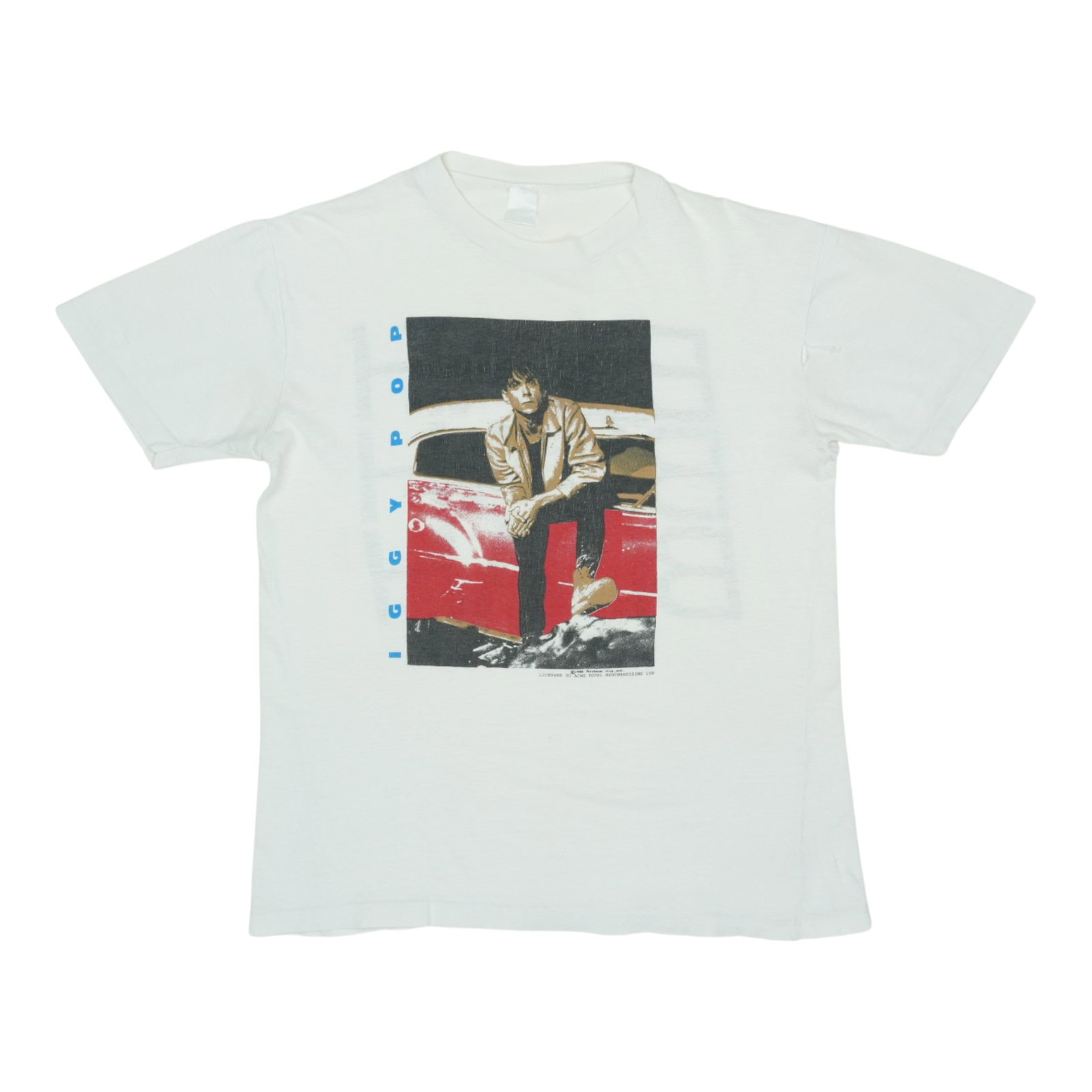 Vintage 1986 Iggy Pop Tour T-Shirt Blah Blah Blah White 50/50 Poly Cotton (1 of 8)