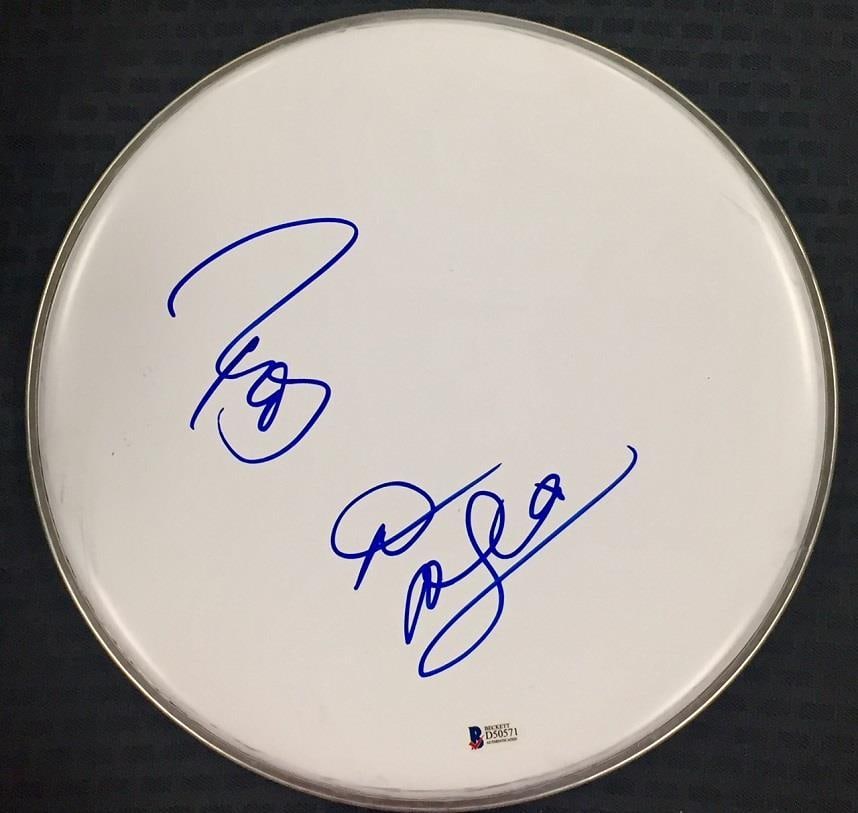 Drumhead Signed by Dean and Robert DeLeo Stone Temple Pilots Beckett Certified (1 of 2)