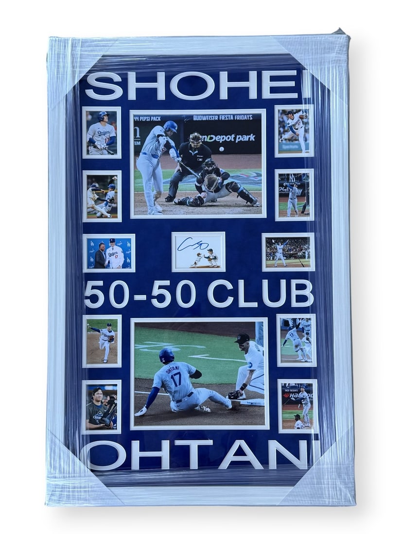 Framed Shohei Ohtani Autographed Book Cut Los Angeles Dodgers Display (1 of 3)