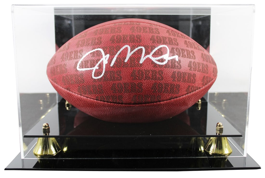 Joe Montana Signed San Francisco 49ers The Duke Football with FAN Authentication: Joe Montana Signed San Francisco 49ers The Duke Football with FAN Authentication Celebrate the legacy of Joe Montana with this autographed Official Wilson "The Duke" Team Showcase Football. This uniqu