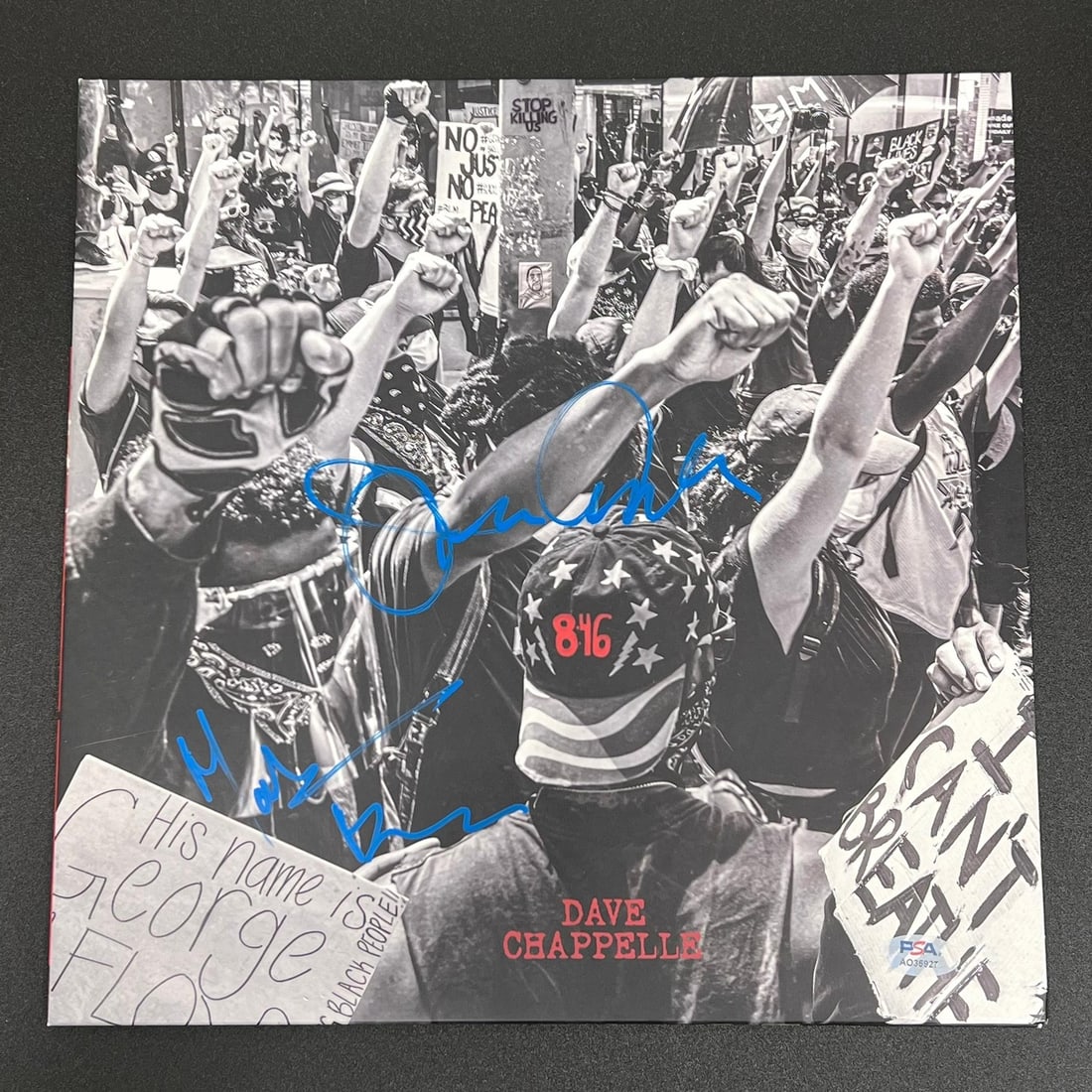 Dave Chappelle Autographed 846 Vinyl Album PSA/DNA Certified: Dave Chappelle Autographed 846 Vinyl Album PSA/DNA Certified This listing features a 846 Vinyl album autographed by the renowned comedian Dave Chappelle. The signature has been authenticated by PSA/DN